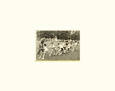 Mr Dancy ( Check the bowler) Kiangsin ?, Fitzroy, Marsh, Pullinger, Stevens, Wilson, Unknown, McEwan. Contributed by G Wilson