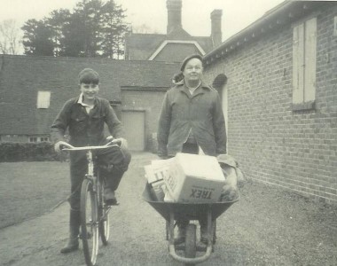 Outside the theatre.