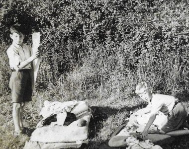Davies Minor and Mizzen Major, laying out their bedding and kit prior to inspection from the visiting Sussex County commissioner. Photo by Mr Colin Mansfield