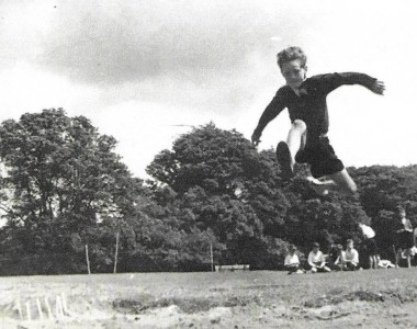 Nicholas Kindersley in flight in the long jump Photo Mr Colin Mansfield