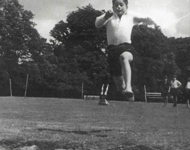 Roger Shier in flight in the long jump Photo Mr Colin Mansfield