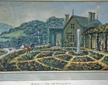 The Upper terrace - Childrens garden from the designer Humphrey Repton's planning book ( The Red book) (Picture provided by Colin Browning)